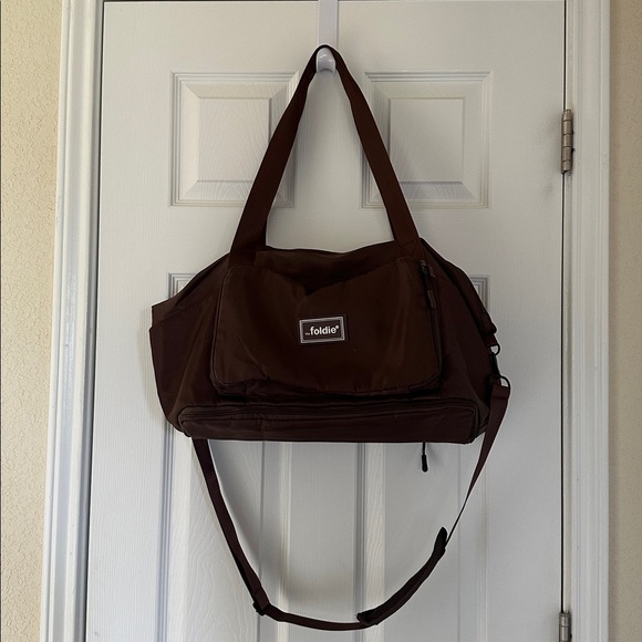 Brown Foldie Bag for travel fits under seat in airplane - Picture 6 of 6